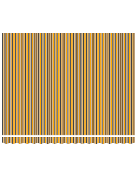 Ombrellone Retrattile Manuale con Striscia Multicolore LED 400x350 cm
