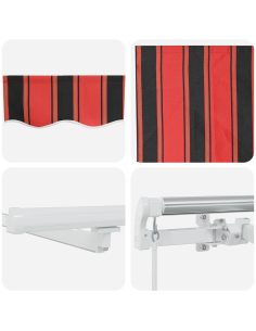 Tenda Retrattile arancione e marrone 450 × 300 cm 2