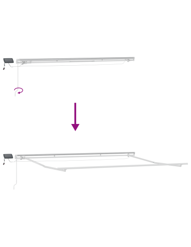 Tenda Retrattile arancione e marrone 450 × 300 cm