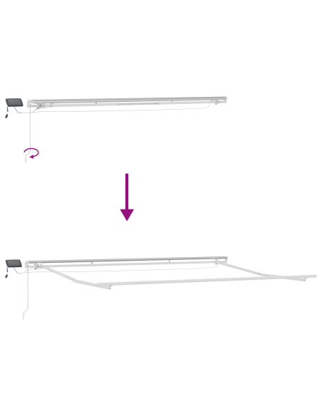 Tenda Retrattile Manuale con LED Arancione e Marrone 450x300 cm