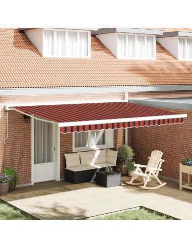 Tenda da Sole Arancione e Marrone 450 x 300 x 165 cm