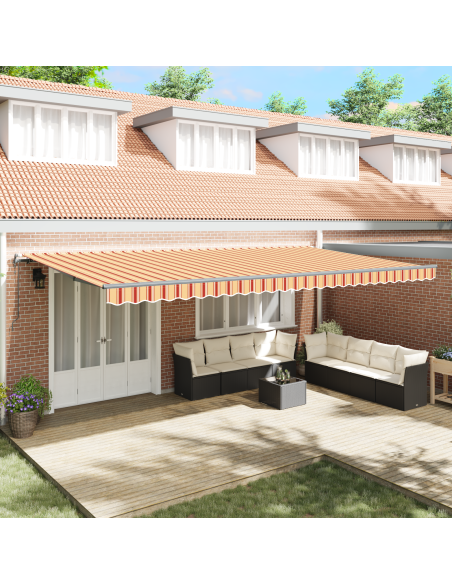 Tenda Retrattile Giallo e Arancione 600 × 350 cm