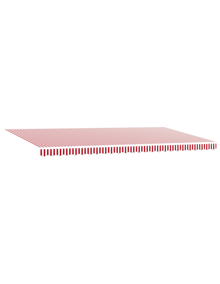 Tenda Retrattile Automatica con Strisce Rosse e Bianche 600x350 cm