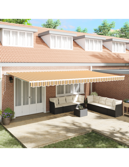 Tenda Retrattile Automatica Striscia Multicolore 600x350 cm