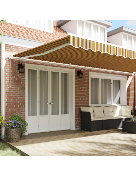 Tenda Retrattile Automatica Striscia Multicolore 600x350 cm