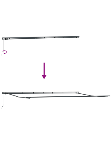 Tenda Retrattile Multicolore 600 × 350 cm Poliestere e Acciaio