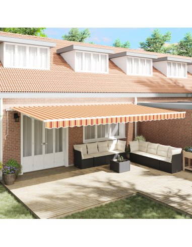 Tenda retrattile Giallo e Arancione 600 × 300 cm