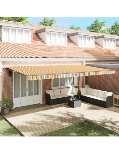 Tenda Retrattile Multicolore 600 × 300 cm Tessuto e Alluminio