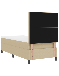 Letto a Sorgente LED Grigio chiaro e bianco 100 x 200 cm 2