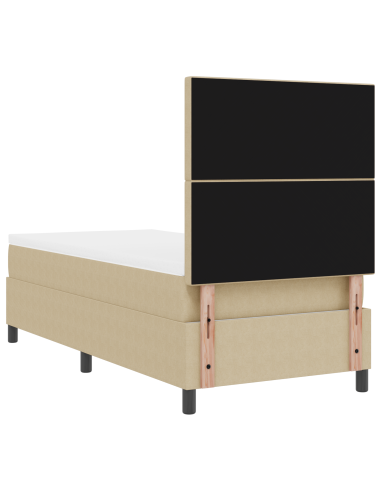 Letto a Sorgente LED Grigio chiaro e bianco 100 x 200 cm