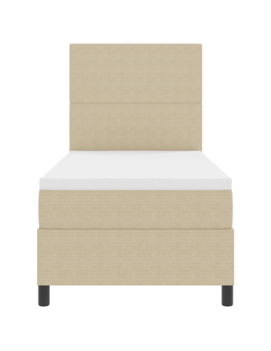 Letto a Sorgente LED Grigio chiaro e bianco 100 x 200 cm