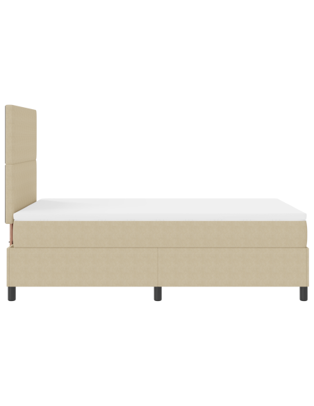 Letto a Sorgente LED Grigio chiaro e bianco 120 x 190 cm