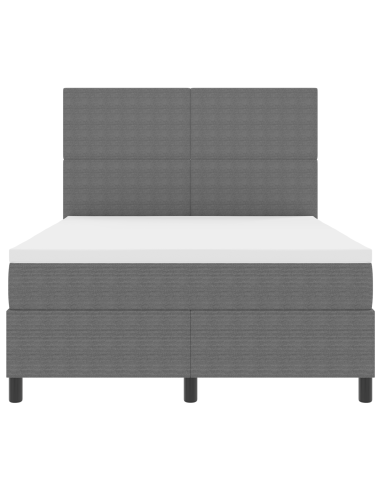 Letto a Sorgente LED Grigio chiaro e bianco 140 x 200 cm