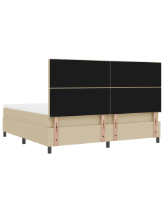 Letto a Sorgente LED Grigio chiaro e bianco 200 x 200 cm 2