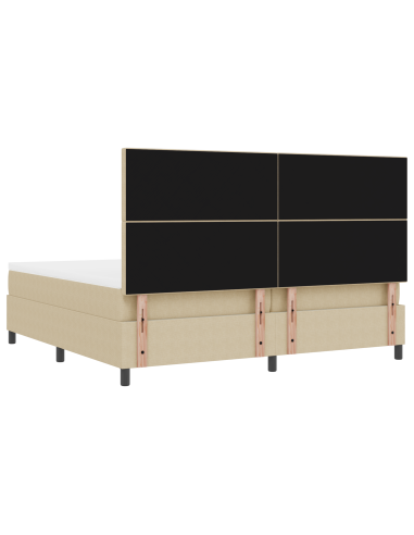 Letto a Sorgente LED Grigio chiaro e bianco 200 x 200 cm