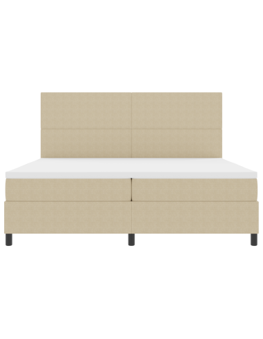 Letto a Sorgente LED Grigio chiaro e bianco 200 x 200 cm