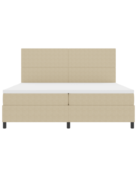 Letto Box Spring con Materasso e Luce LED Verde Grigio 200x200 cm Tessuto in Velluto