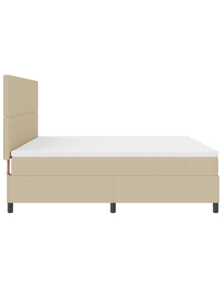 Letto a Sorgente LED Grigio chiaro e bianco 200 x 200 cm
