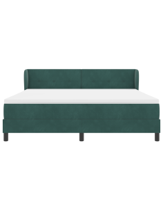 Letto a molle con materasso Verde scuro 180 x 200 cm Velluto 2