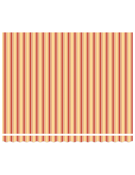 Tenda Retrattile Giallo e Rosso 400 × 300 cm Tessuto e Metallo