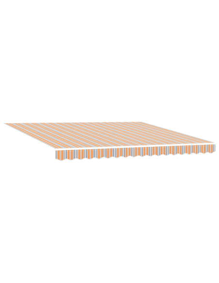 Tenda retrattile manuale a righe multicolore 400x300 cm