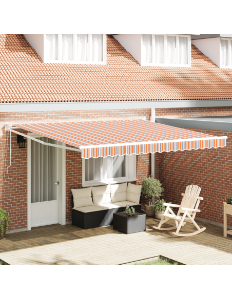 Tenda retrattile automatica rigata multicolore 400x300 cm