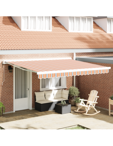 Tenda Retrattile Multicolore 400 × 300 cm Tessuto e Metallo