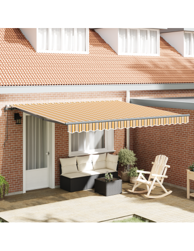 Tenda Retrattile Multicolore 400 × 300 cm Tessuto e Alluminio