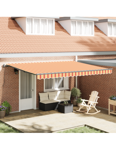 Tenda Retrattile Giallo e Arancione 450 × 300 cm