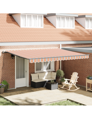 Tenda Retrattile Multicolore 450 × 300 cm Tessuto e Alluminio