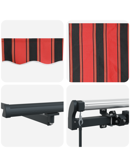 Tenda Retrattile Manuale Arancione e Marrone 450x350 cm