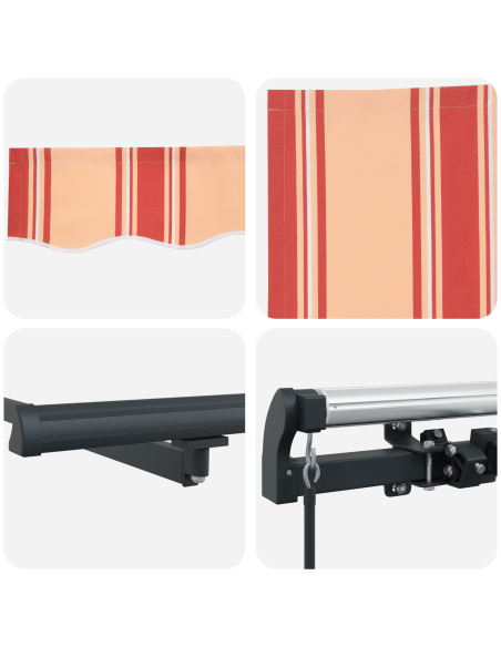 Tenda Retrattile Manuale Gialla e Arancione 450x350 cm