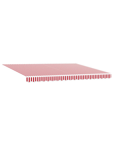 Tenda Retrattile Manuale con Striscia LED Rossa e Bianca 450x350 cm