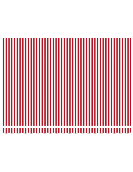 Tenda Retrattile Rosso e bianco 450 ×350 cm Tessuto