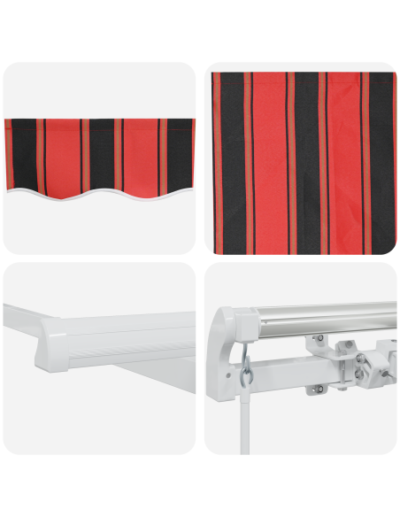 Tenda Retrattile Manuale Arancione e Marrone 500x300 cm.