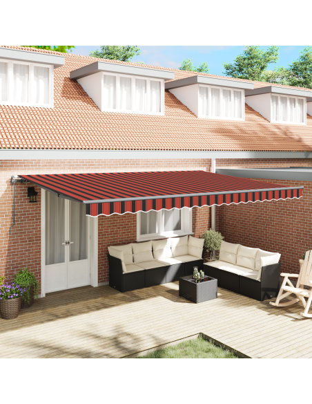 Tenda Retrattile arancione e marrone 500 × 300 cm