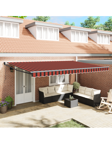 Tenda da Sole Arancione e Marrone 500 x 300 x 165 cm