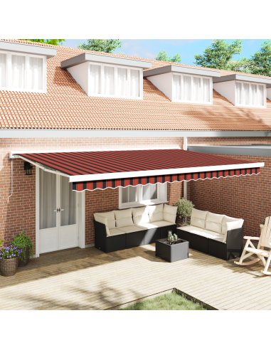 Tenda da Sole Arancione e Marrone 500 x 300 x 165 cm