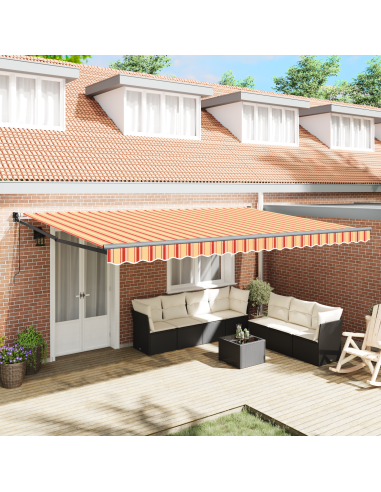 Tenda da Sole Crema 500 x 300 x 165 cm Poliestere e Metallo