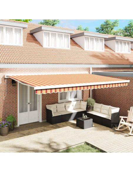 Tenda da Sole Giallo e Arancione 500 x 300 x 165 cm