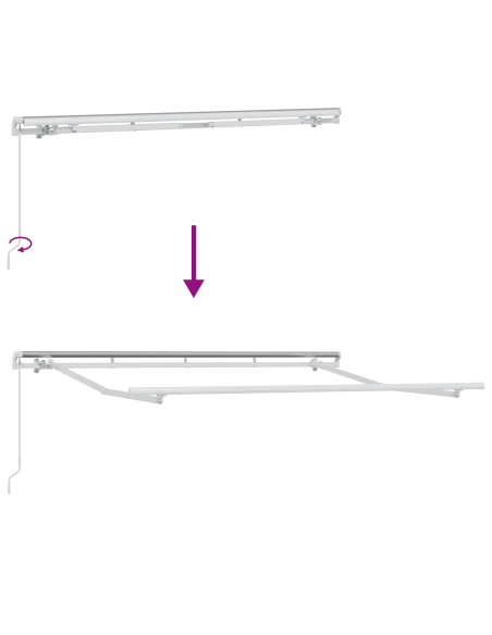 Tenda Retrattile Manuale a Righe Multicolore 500x300 cm