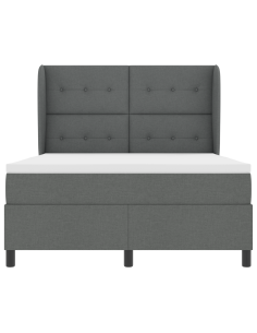 Letto a molle con materasso Grigio scuro 160 x 200 cm Tessuto 2