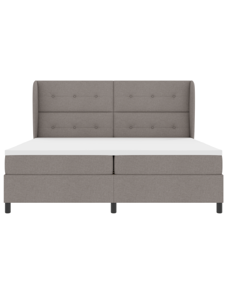 letto a molle con materasso in tortora, 200x200 cm, tessuto