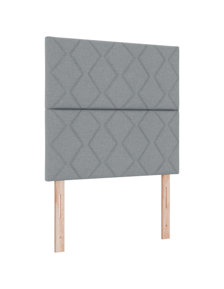 letto a doghe  con materasso grigio chiaro, 90x190 cm, tessuto