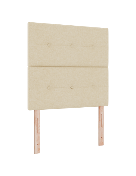 Letto a Box Spring con Materasso in Panna - 100x200 cm Tessuto