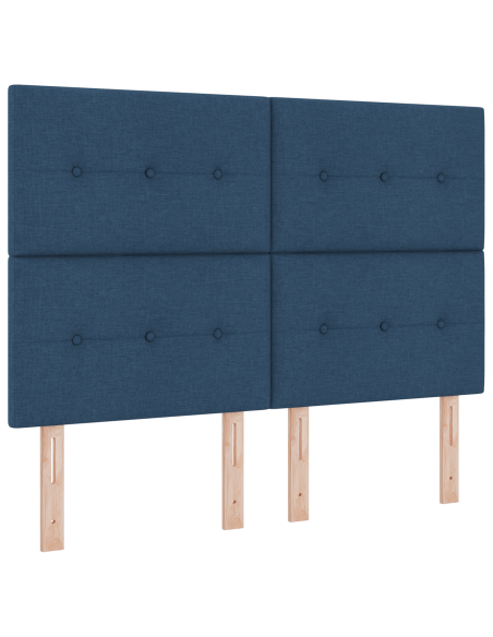 Letto Contenitore con Materasso Blu 140x190 cm Tessuto