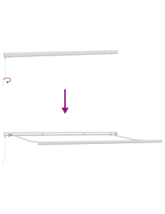 Tenda Retrattile Multicolore 500 × 300 cm Tessuto e Metallo 2