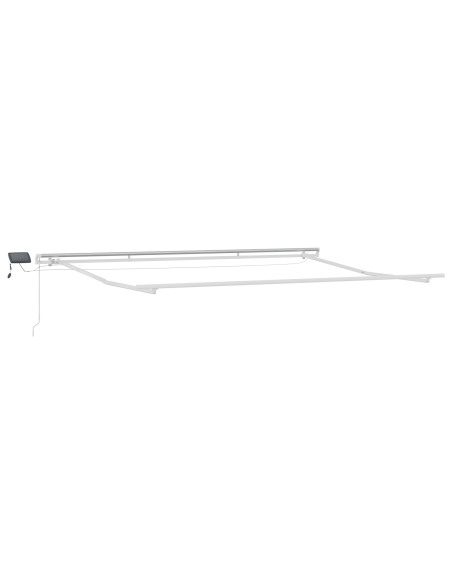 Tenda retrattile manuale con LED in arancione e marrone, 500x350 cm