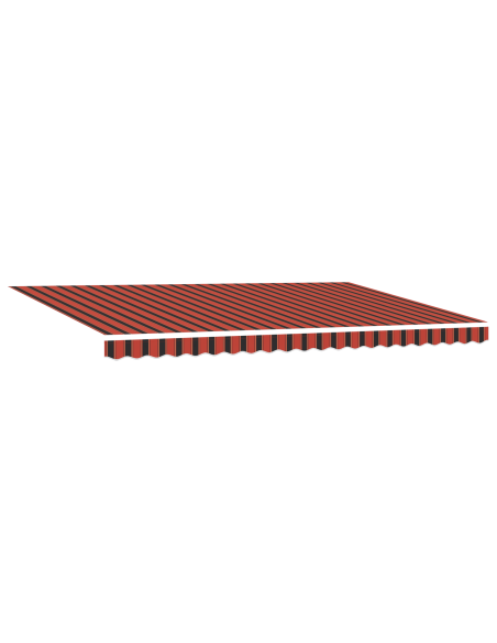Tendone Retrattile Automatico con LED Arancione e Marrone 500x350 cm