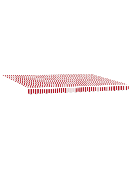 Tenda retrattile automatica con LED Strisce rosse e bianche 500x350 cm